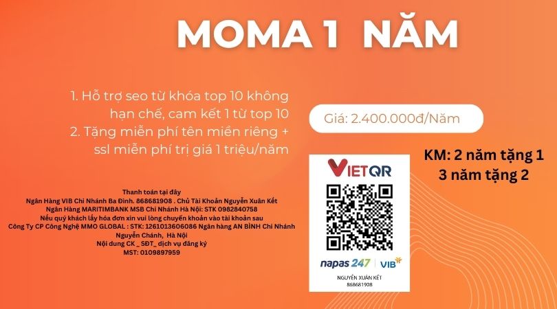 thiết kế web nội thất miễn phí với moma.vn