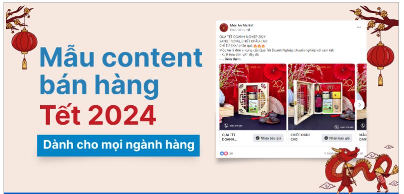 Mẫu content bán hàng Tết 2024 mới nhất dành cho mọi ngành hàng