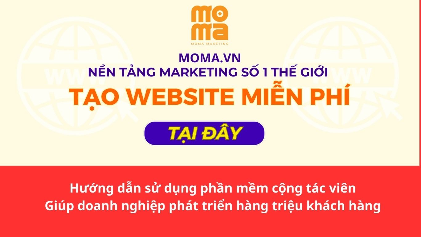 Hướng dẫn 3 bước sử dụng miễn phí phần mềm cộng tác viên moma