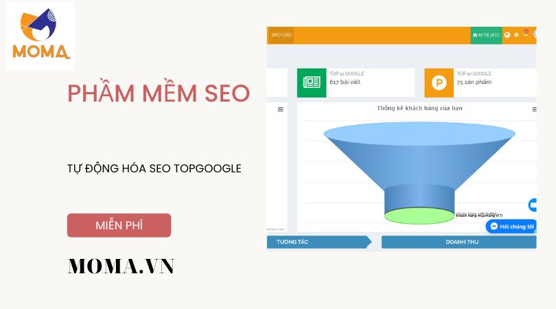 Phần mềm seo Moma - Tự động hóa seo top google