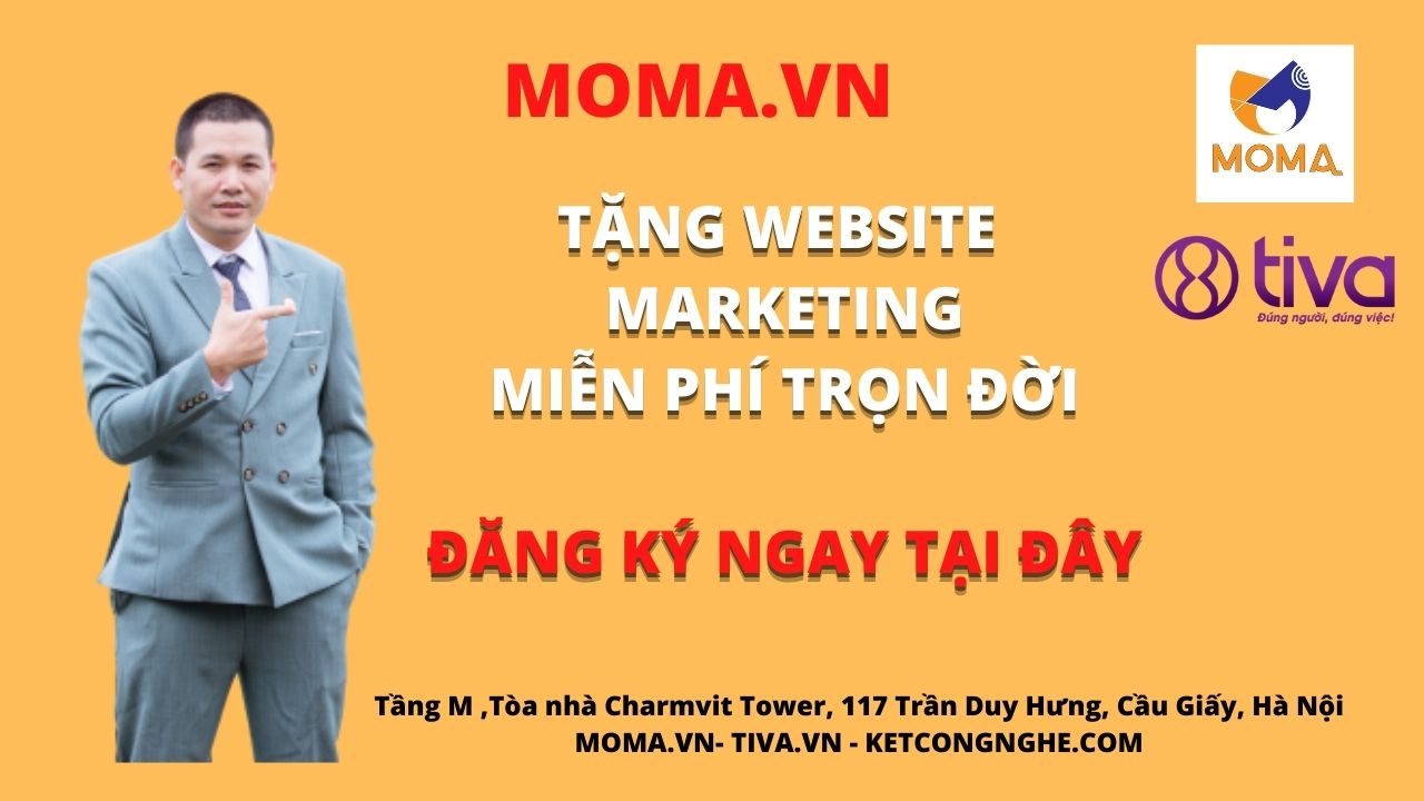 Tặng website marketing miễn phí trọn đời tại moma.vn